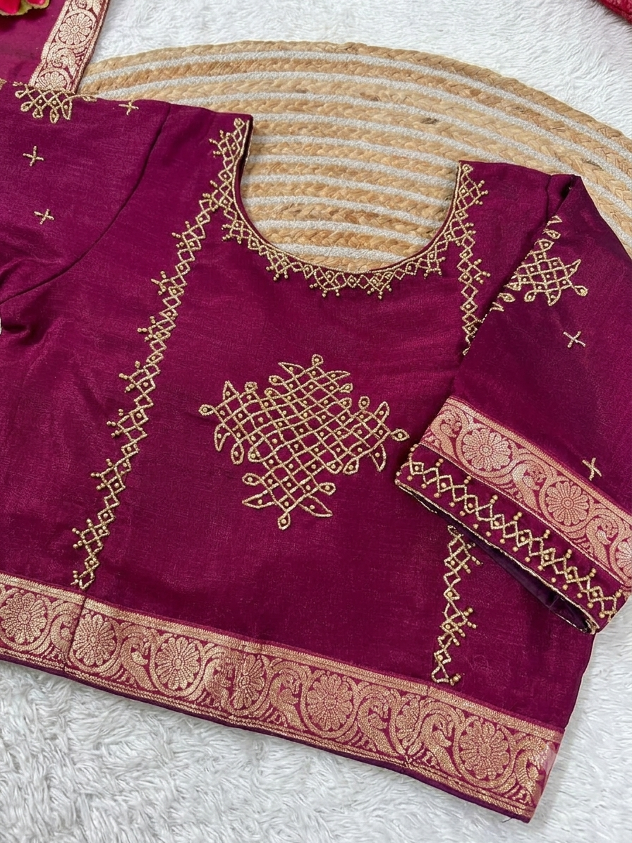 Soft Silk Lehenga Choli with Voni