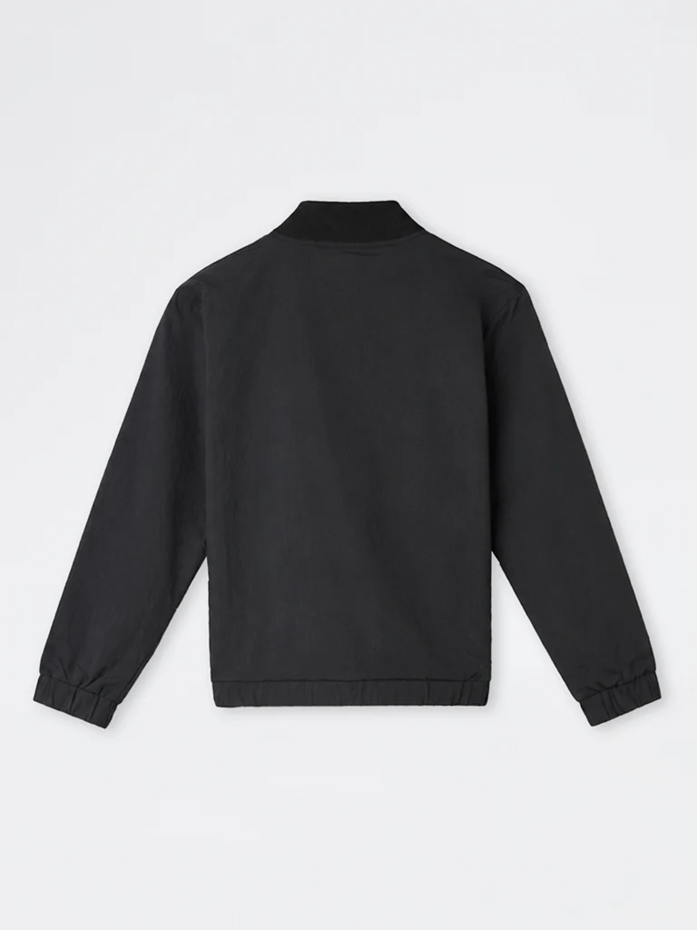 Boys Black Text-Detail Bomber Jacket