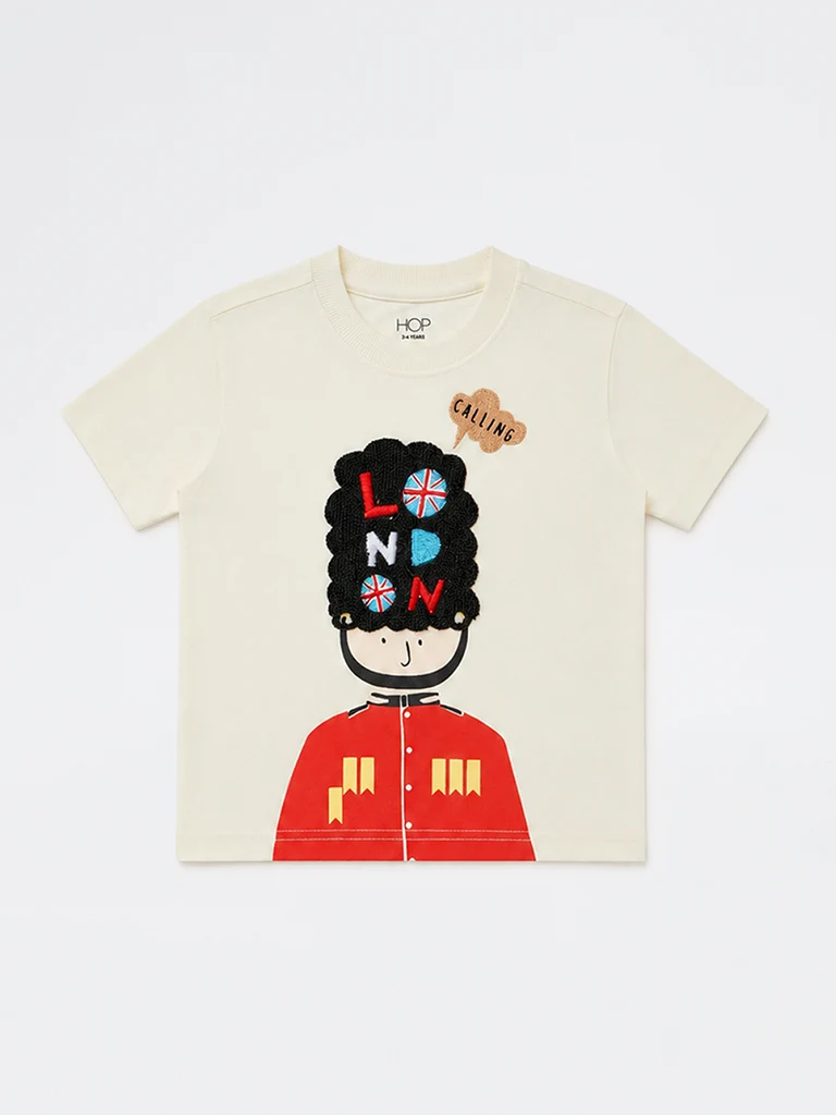 HOP Kids Boys Off-White London Inspired Cotton T-Shirt