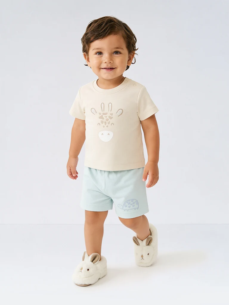 HOP Baby Boys Multicolour Printed Cotton T-Shirts - Pack of 5