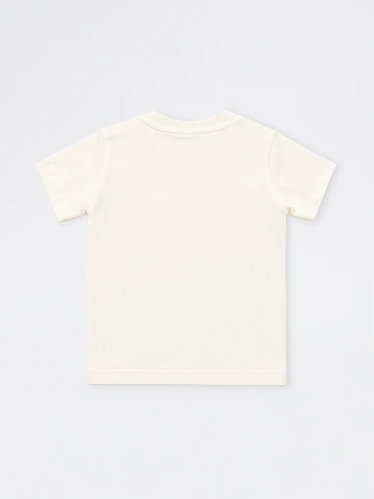 HOP Kids Boys Off-White Camping-Inspired Embossed Cotton T-Shirt
