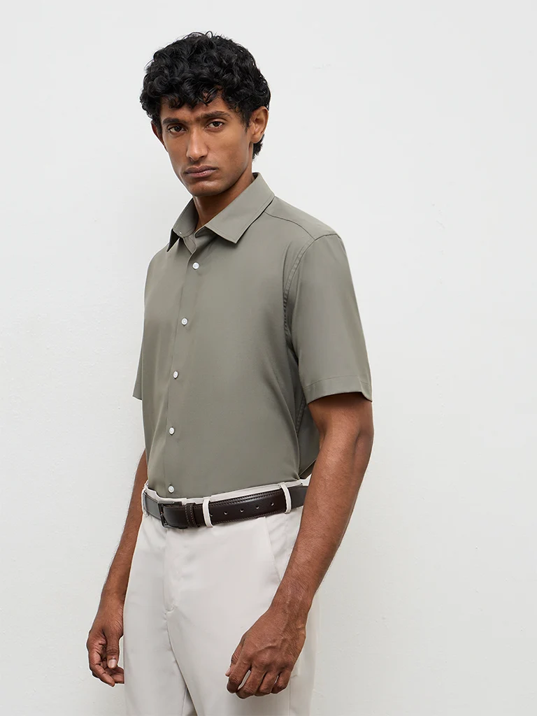 WES Formals Sage Slim-Fit Shirt