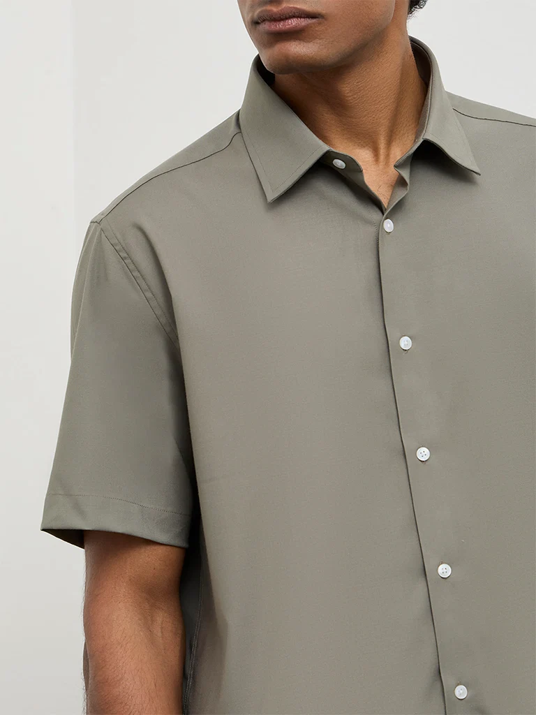 WES Formals Sage Slim-Fit Shirt