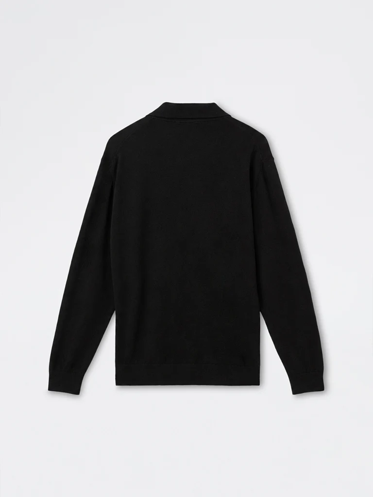 Casuals Black Solid Relaxed-Fit Cotton Shirt