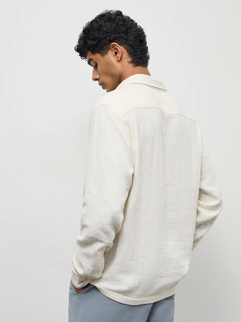 ETA Off-White Relaxed-Fit Cotton Shirt