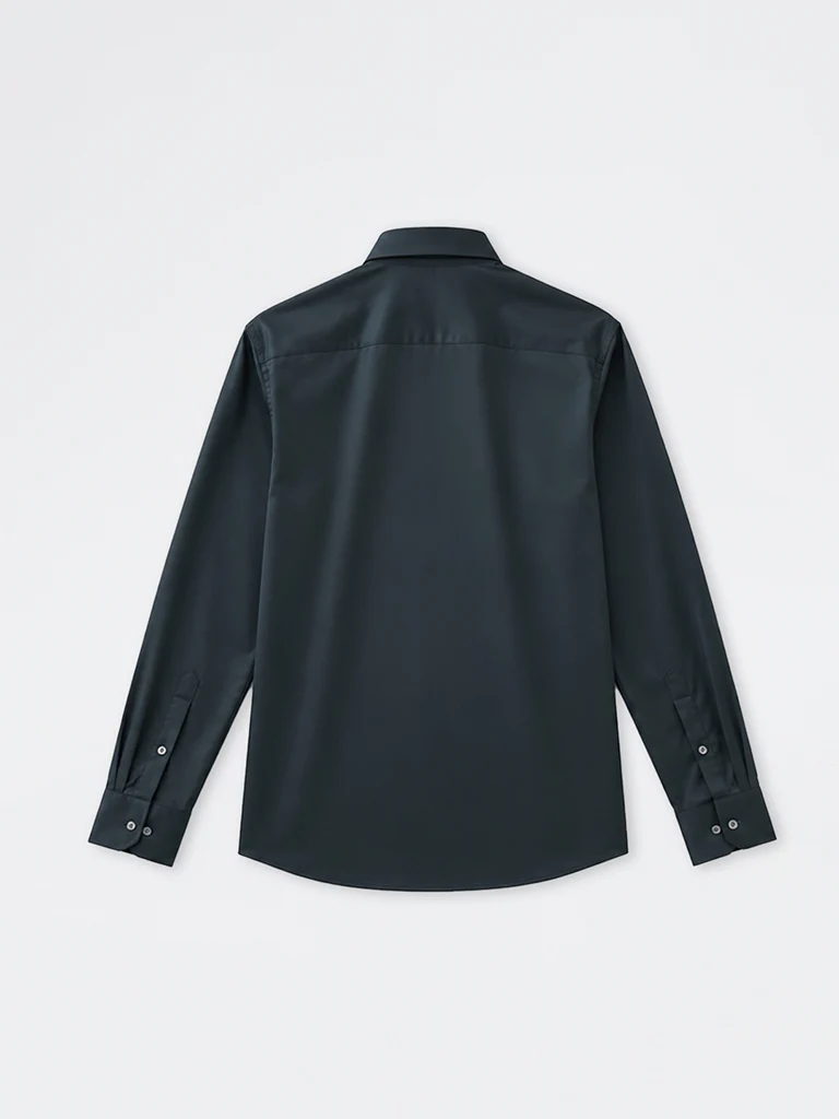 Formals Dark Teal Solid Slim-Fit Shirt