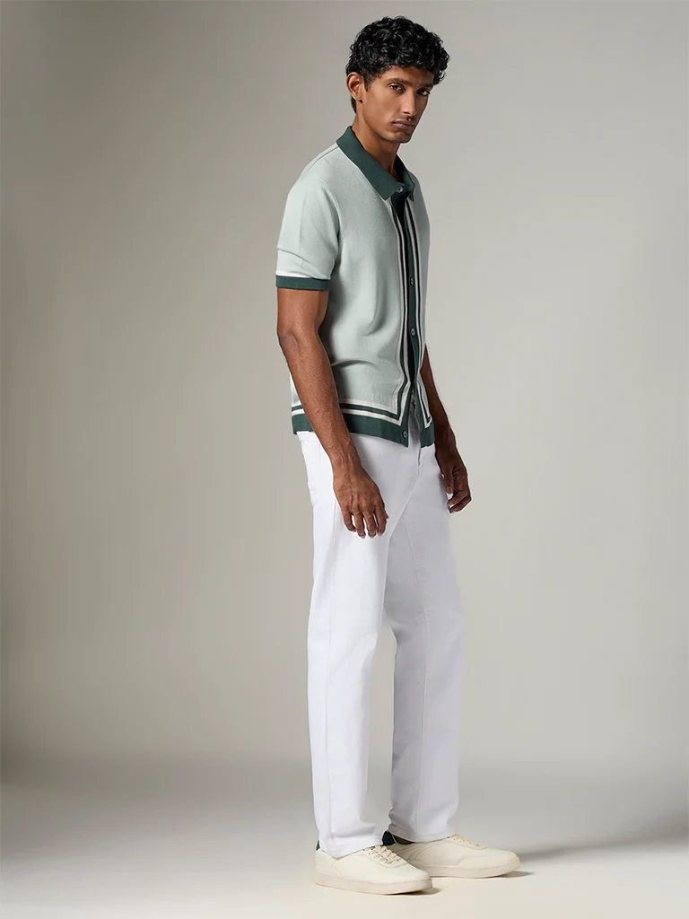 Ascot White-Wash Mid-Waist Relaxed Fit Jeans