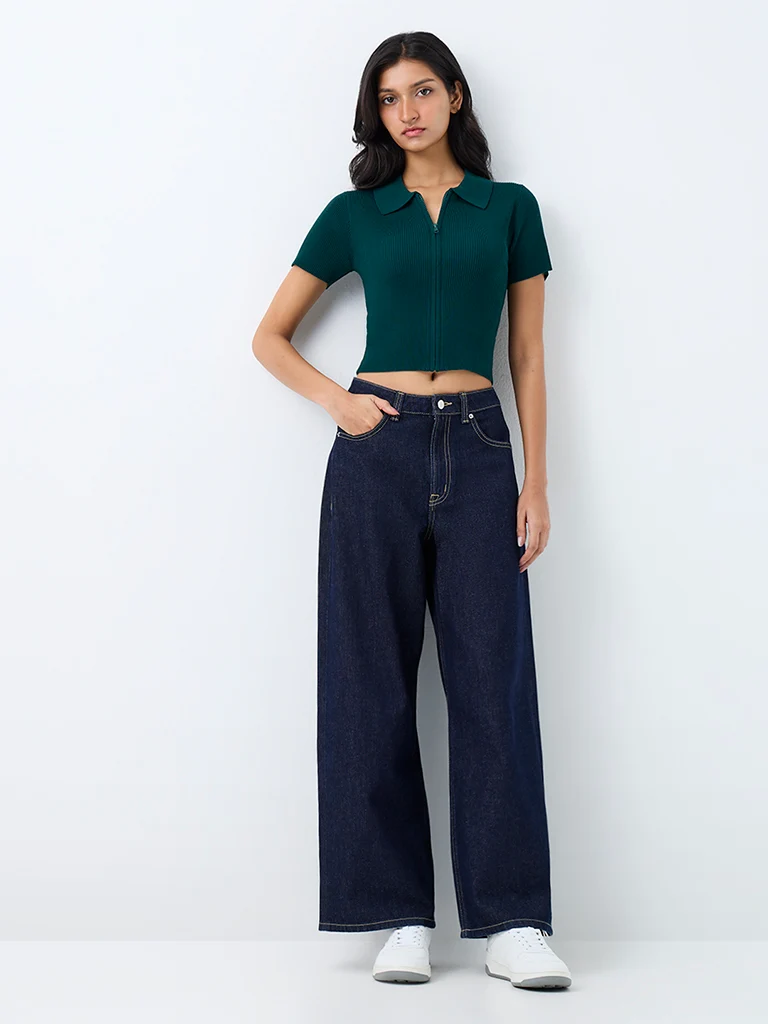Nuon Dark-Blue-Wash  Straight Fit Jeans