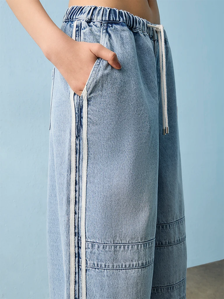 Nuon Light-Blue-Wash High-Waist Regular Fit Jeans
