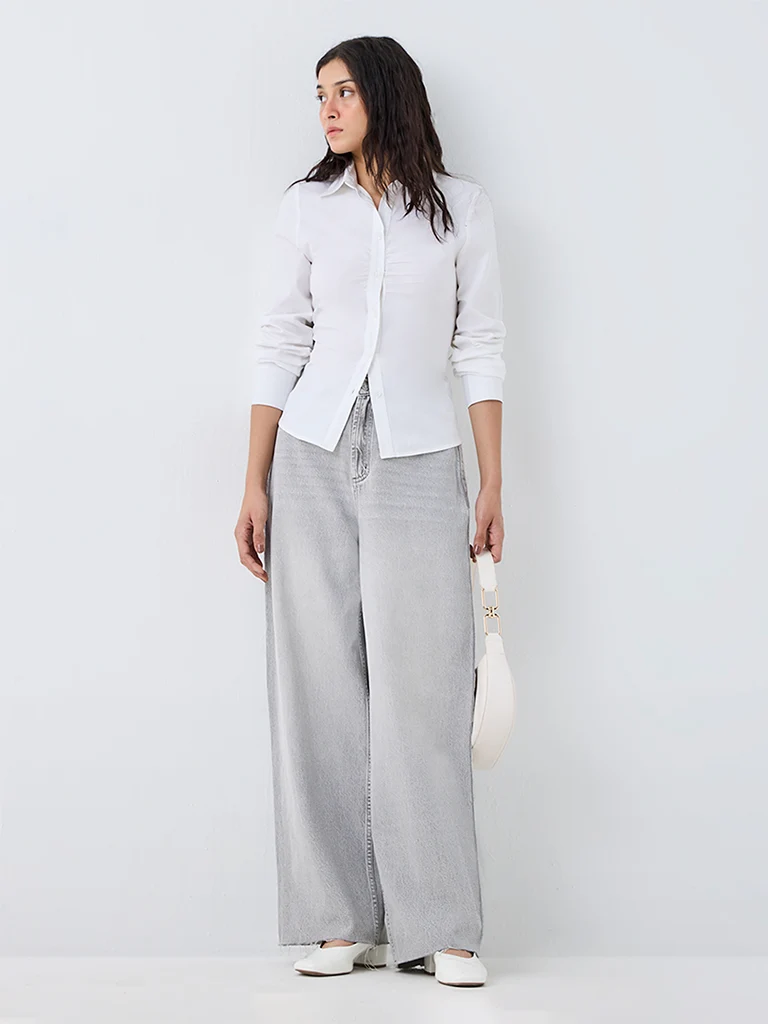 Nuon Grey High-Waist Jeans