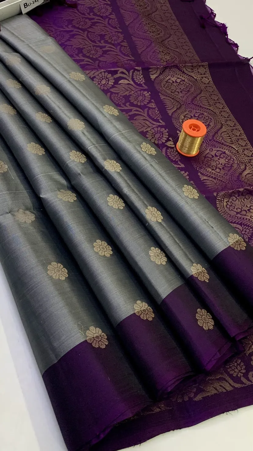 Kanchi Soft Silk Double Warp Classic Butta Saree