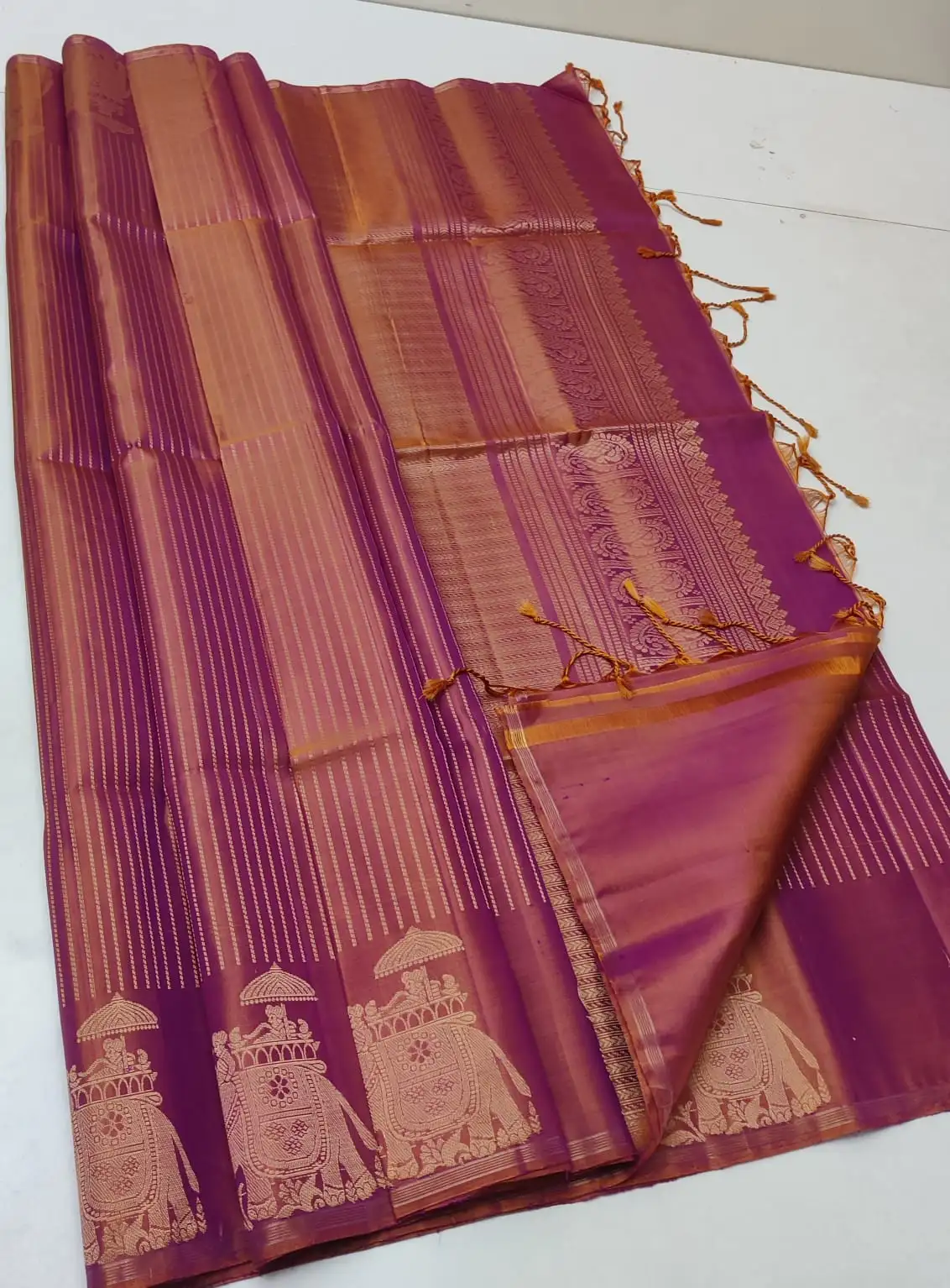 Kanchi Gaja Vilasa Soft Silk Saree