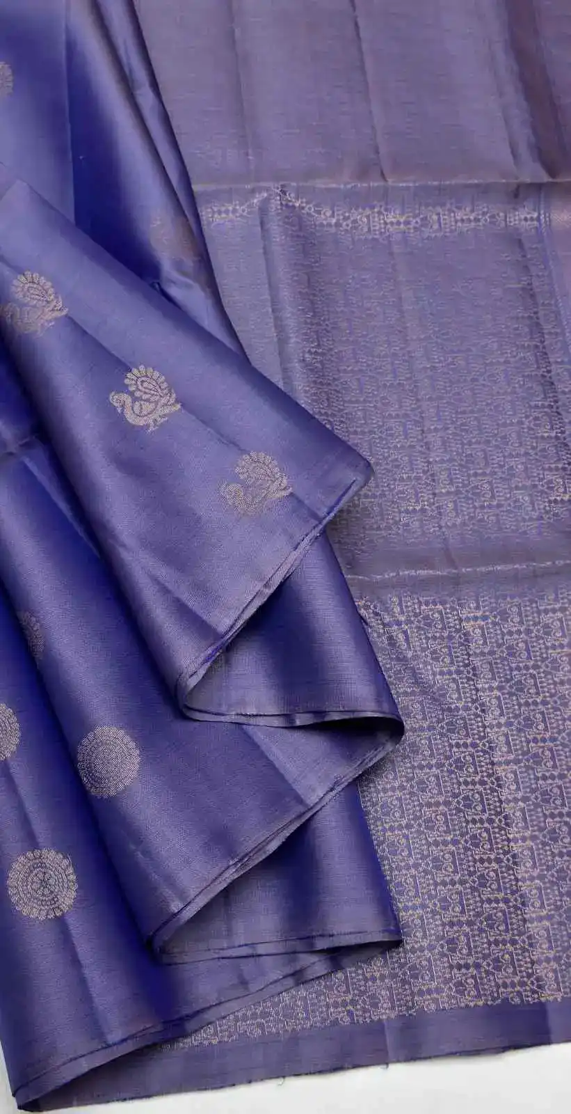Kanchipuram Soft Silk Peacock Butta Jari Saree