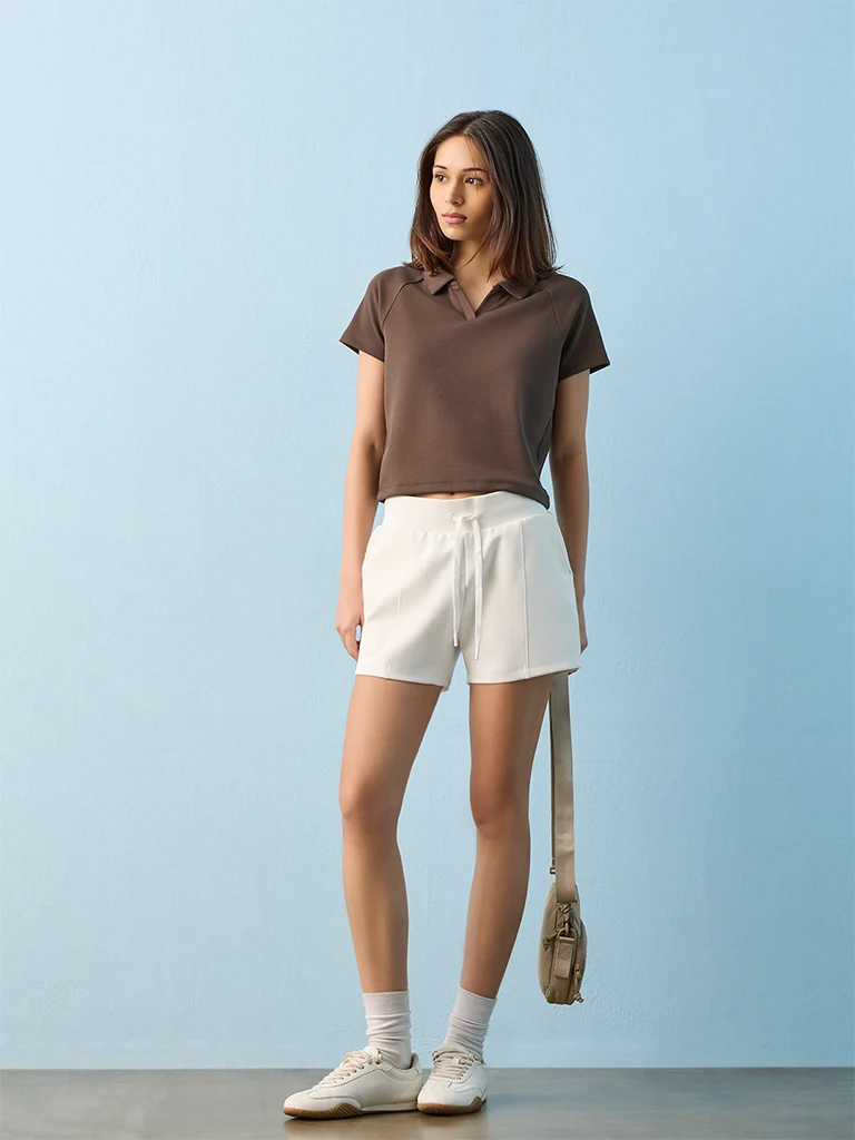 Nuoflexx Brown Solid T-Shirt